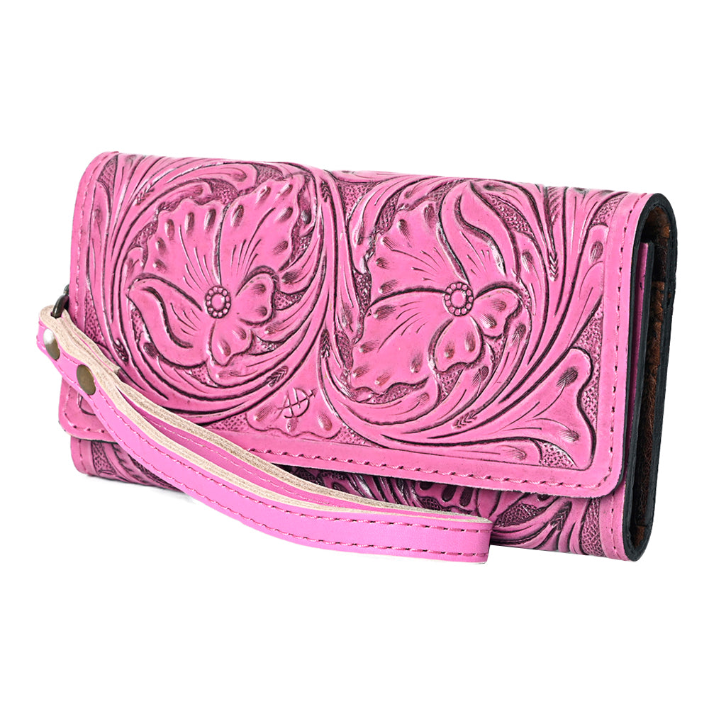 American Darling Clutch Hand Tooled Genuine Leather