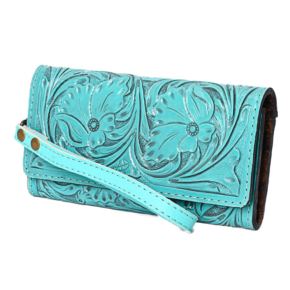 American Darling Clutch Hand Tooled Genuine Leather