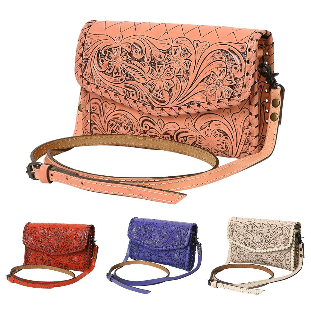 American Darling Wallet Hand Tooled Genuine Leather
