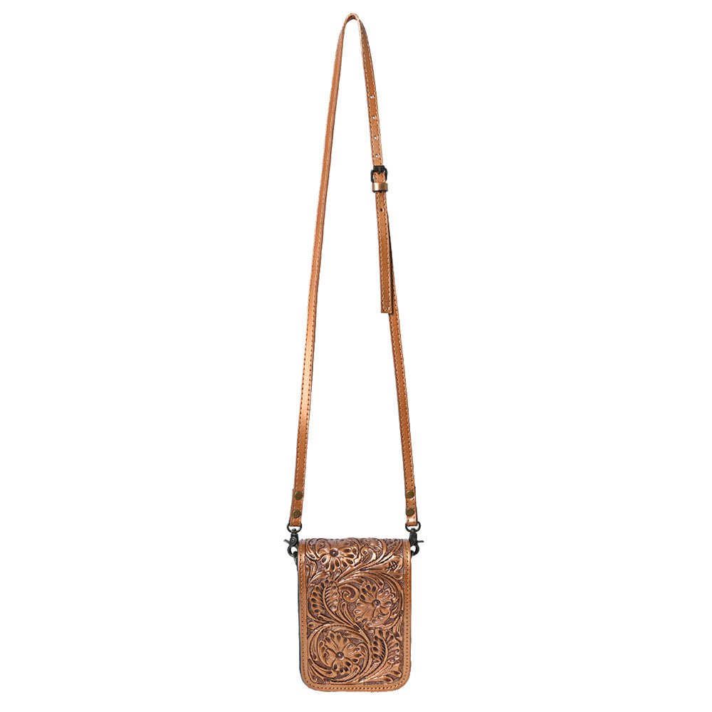 American Darling Cell Phone Holder Hand Tooled Genuine Leather