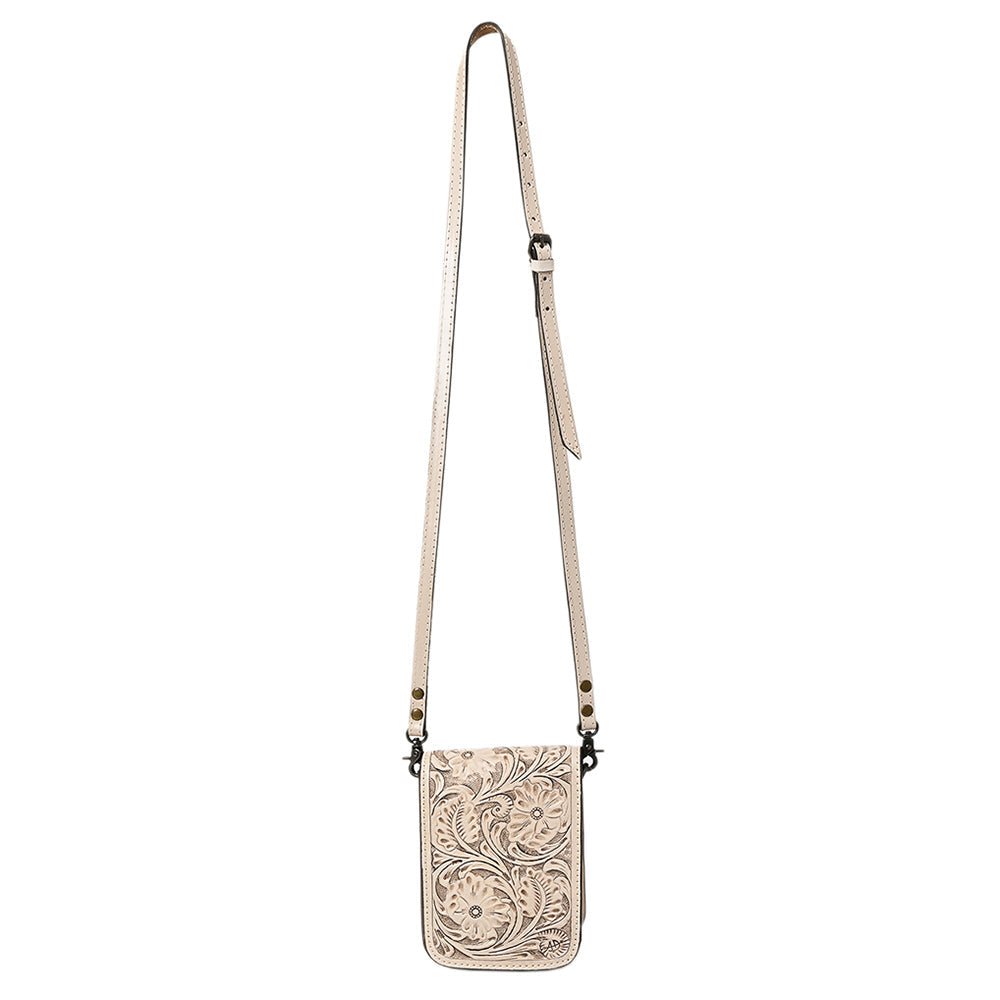 American Darling Cell Phone Holder Hand Tooled Genuine Leather