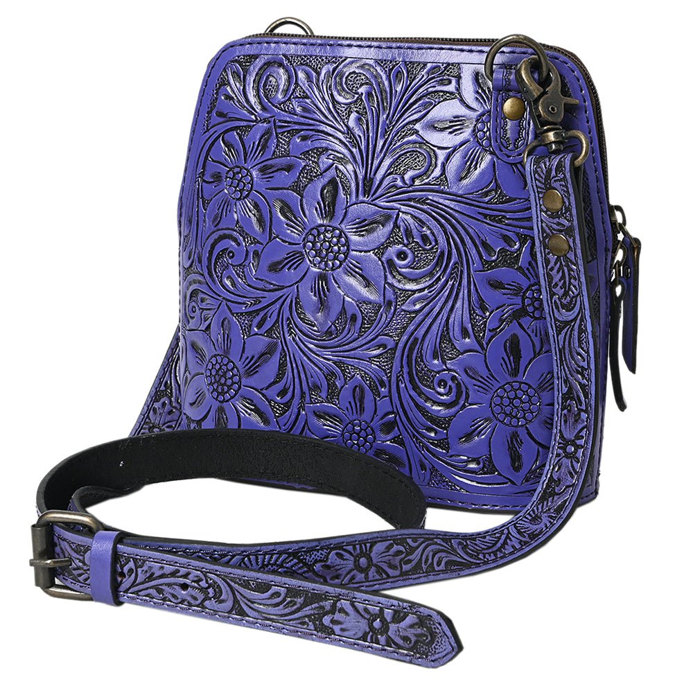 American Darling Crossbody Hand Tooled Genuine Leather