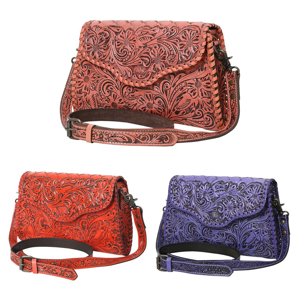 American Darling Hand-Tooled Genuine Leather Clutch
