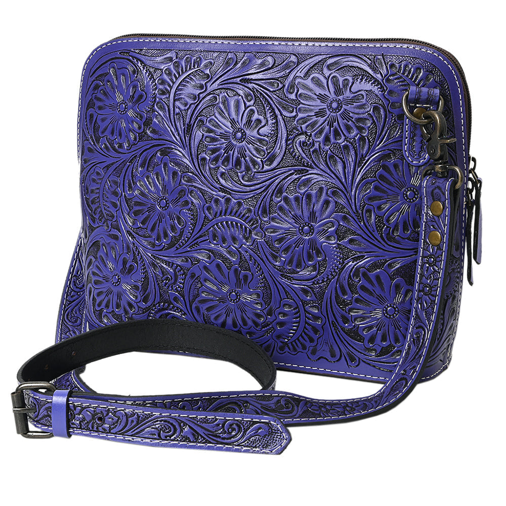American Darling Crossbody Hand Tooled Genuine Leather