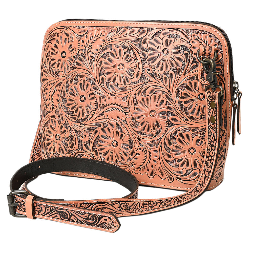American Darling Crossbody Hand Tooled Genuine Leather