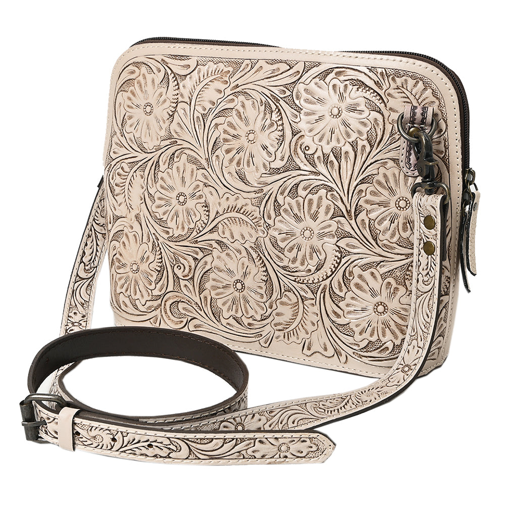 American Darling Crossbody Hand Tooled Genuine Leather