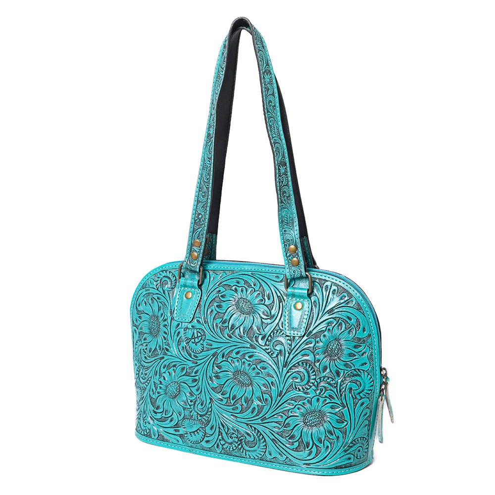 American Darling Tote Hand Tooled Genuine Leather