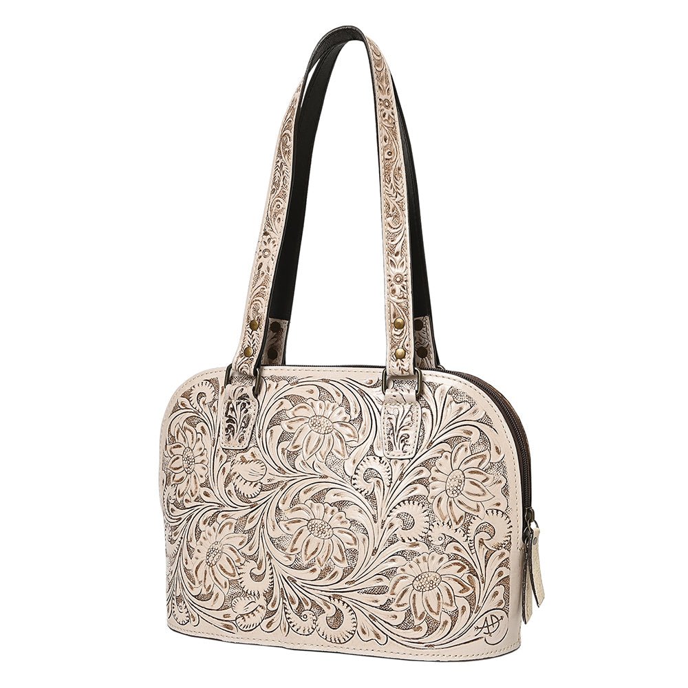 American Darling Tote Hand Tooled Genuine Leather