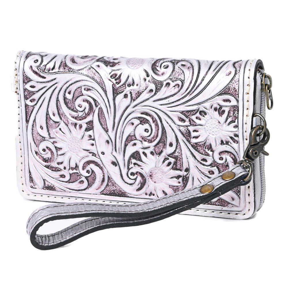 American Darling Clutch Hand Tooled Genuine Leather