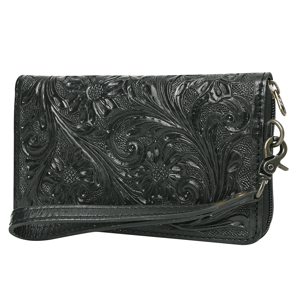 American Darling Clutch Hand Tooled Genuine Leather