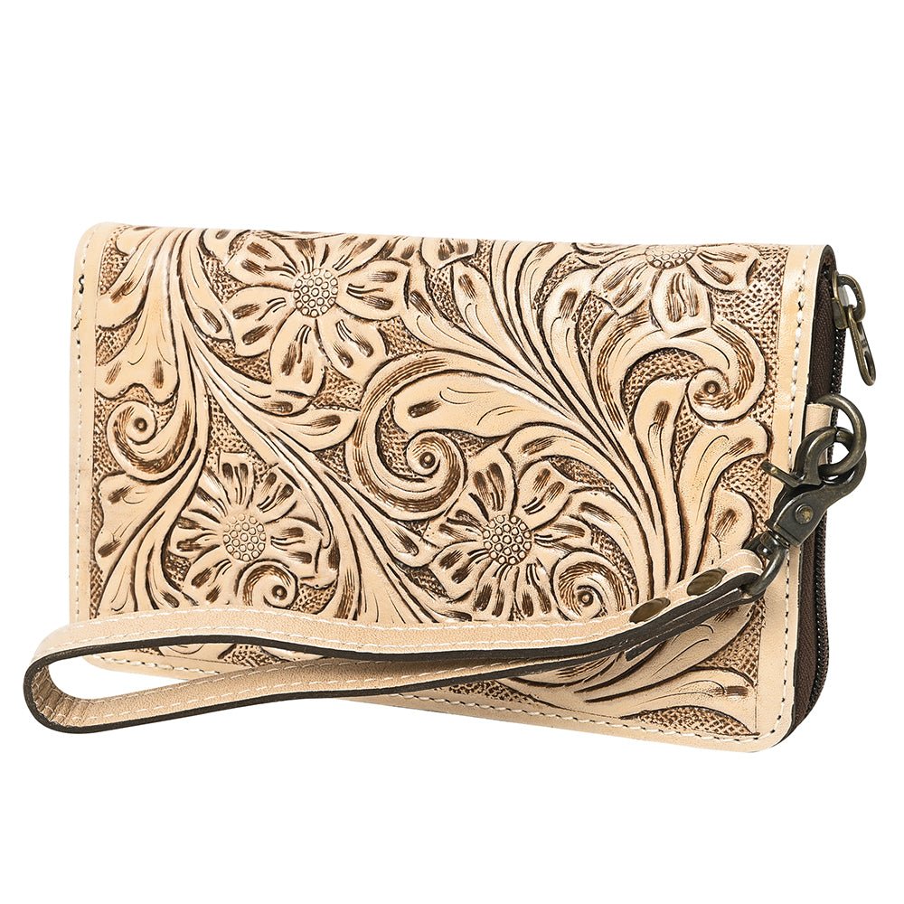 American Darling Clutch Hand Tooled Genuine Leather