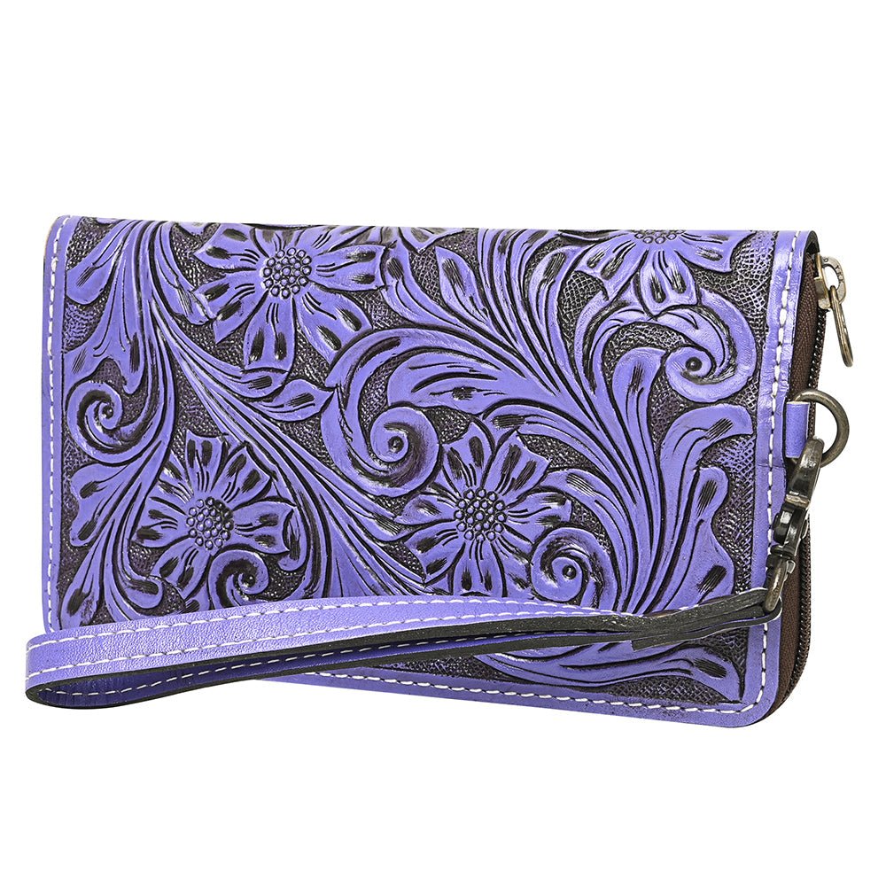 American Darling Clutch Hand Tooled Genuine Leather