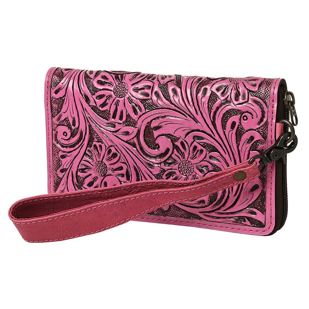 American Darling Clutch Hand Tooled Genuine Leather