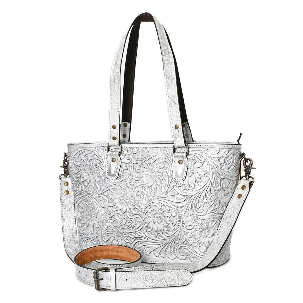American Darling Tote Hand Tooled Genuine Leather