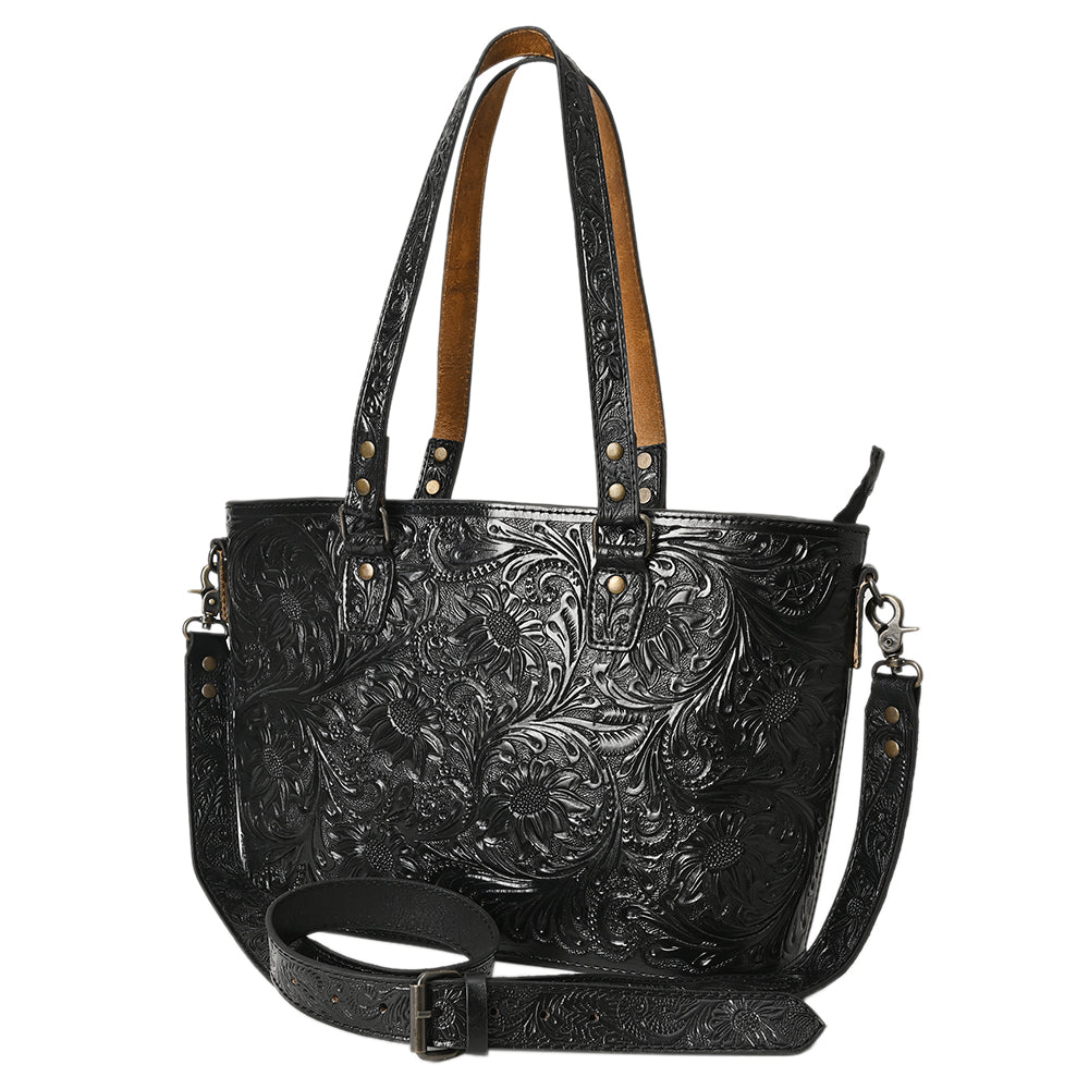 American Darling Tote Hand Tooled Genuine Leather
