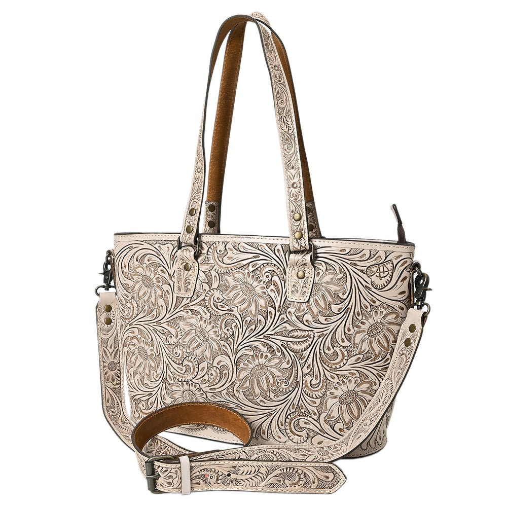 American Darling Tote Hand Tooled Genuine Leather