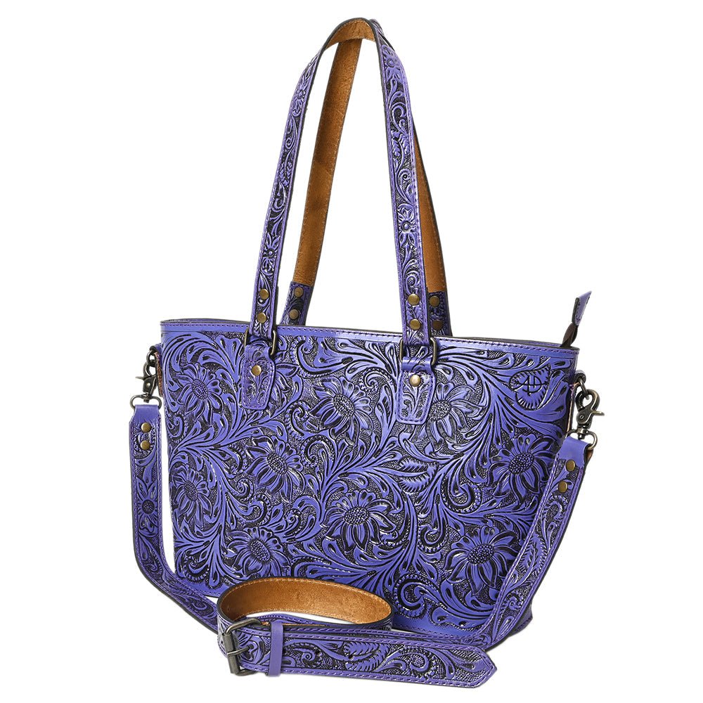American Darling Tote Hand Tooled Genuine Leather