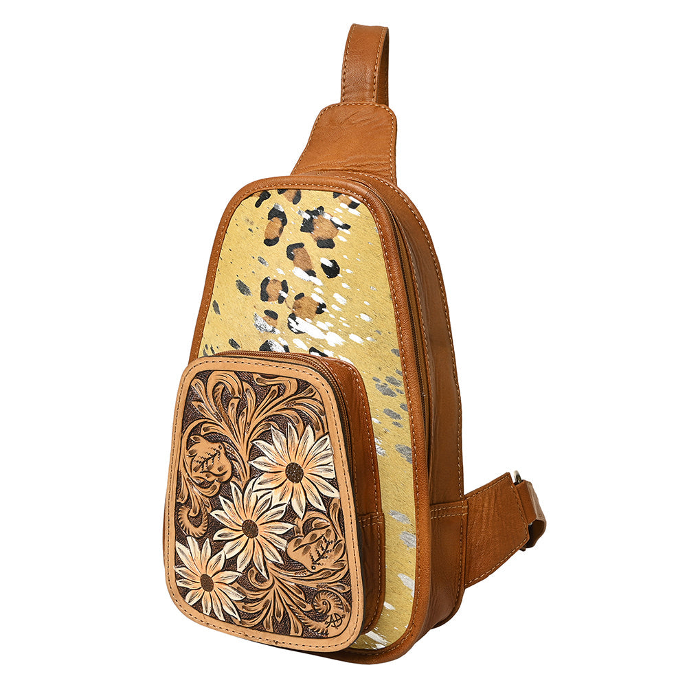 American Darling Sling Hand Tooled Saddle Blanket Genuine Leather