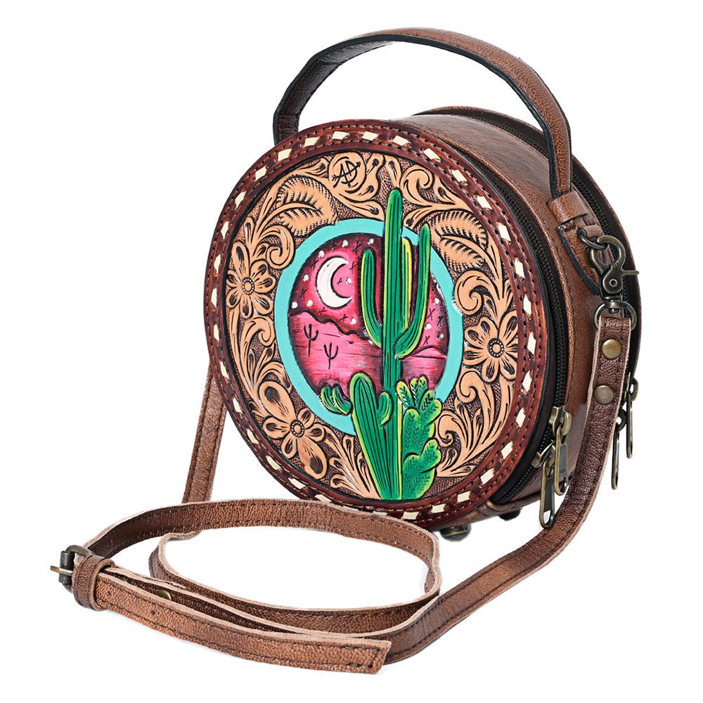 American Darling Canteen Hand Tooled Genuine Leather
