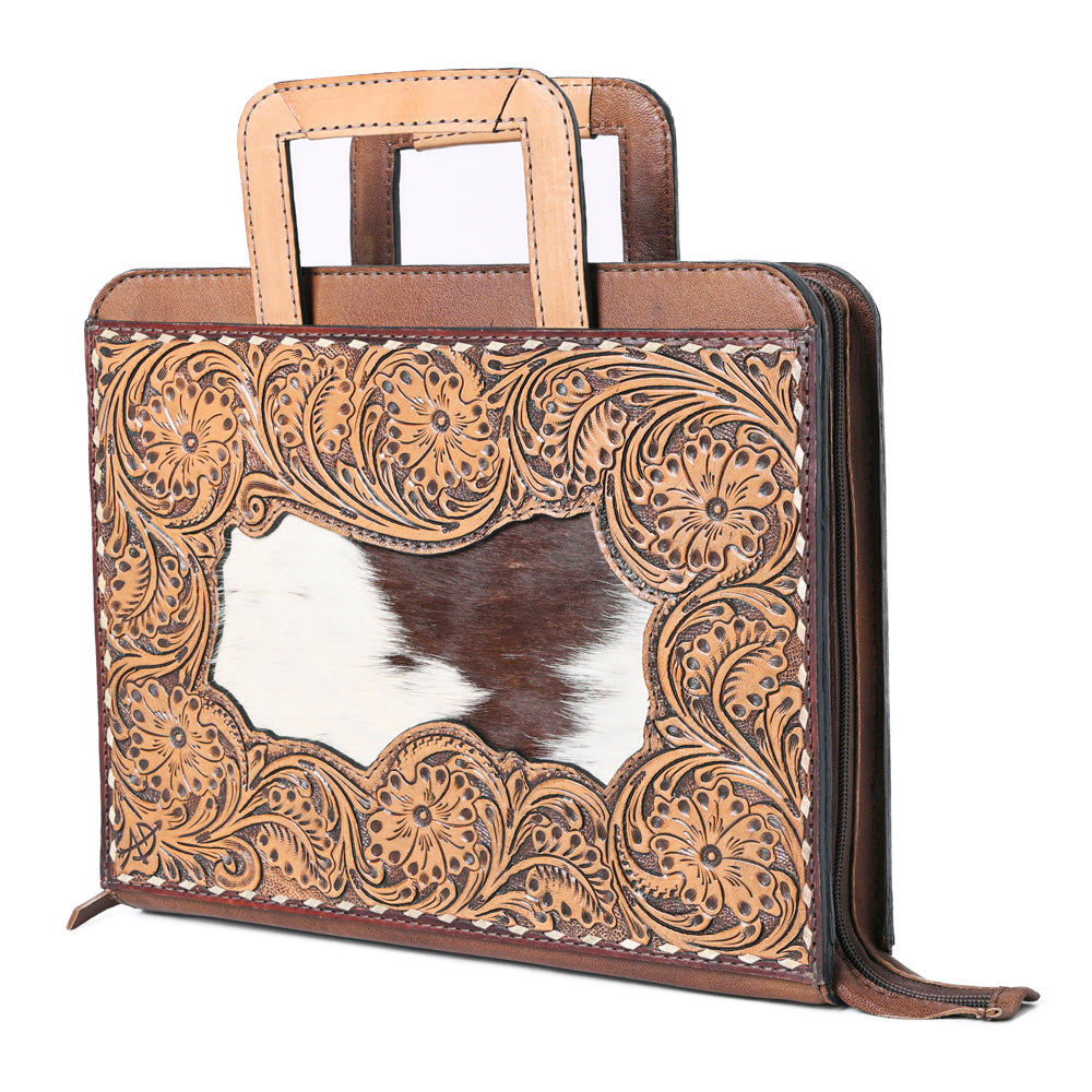 American Darling Briefcase Hand Tooled Genuine Leather