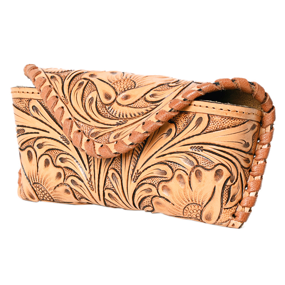 American Darling Sunglass Case Hand Tooled Genuine Leather