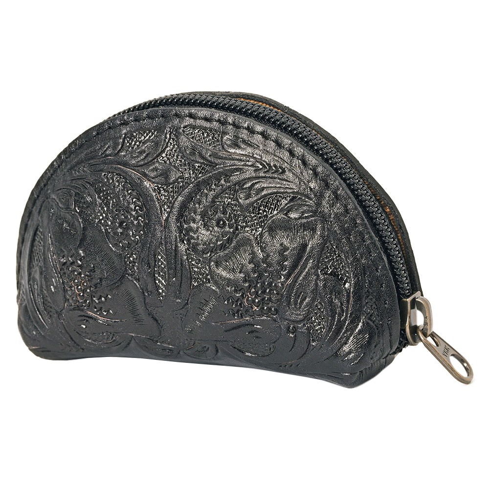 American Darling Coin Purse Hand Tooled Genuine Leather