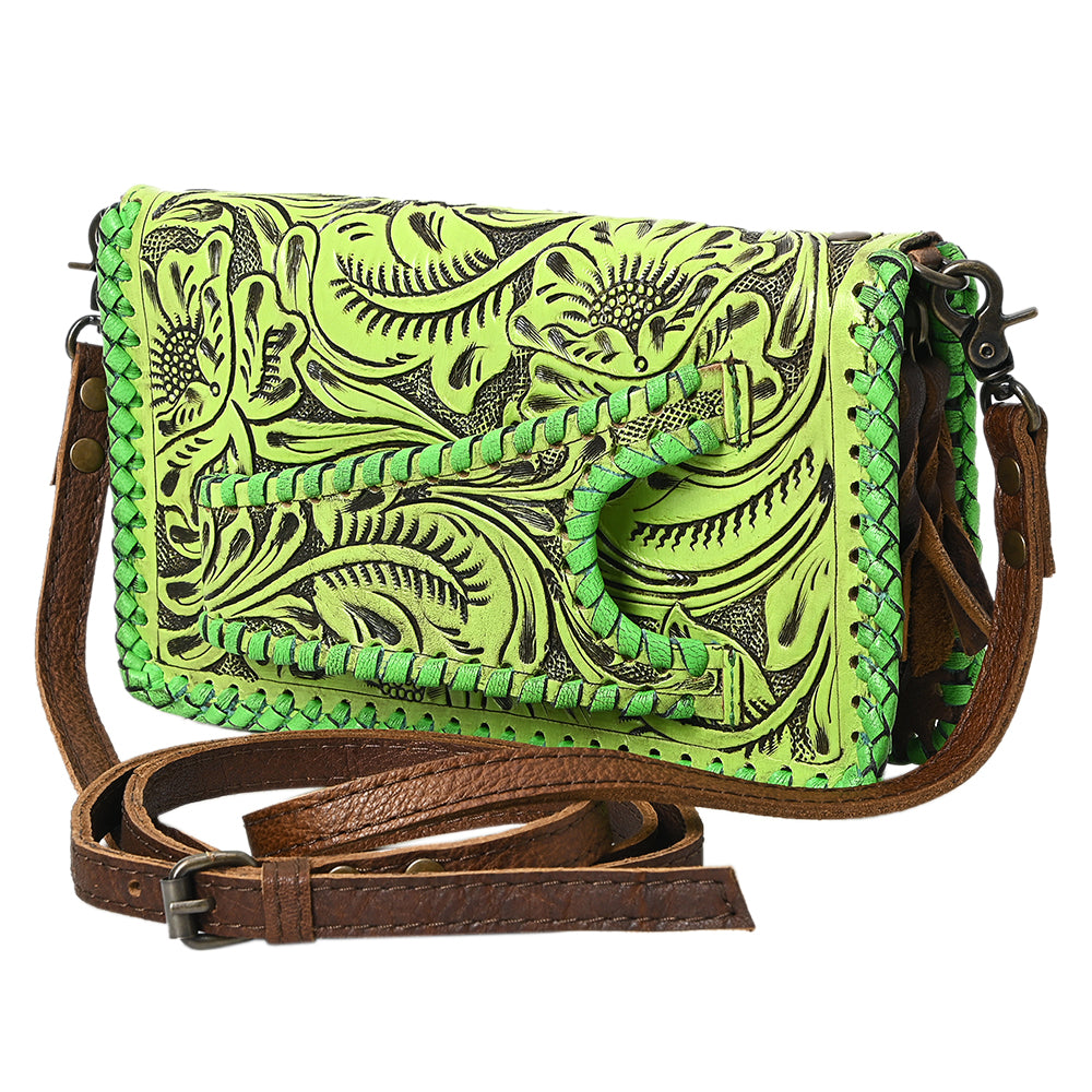 American Darling Clutch Hand Tooled Genuine Leather