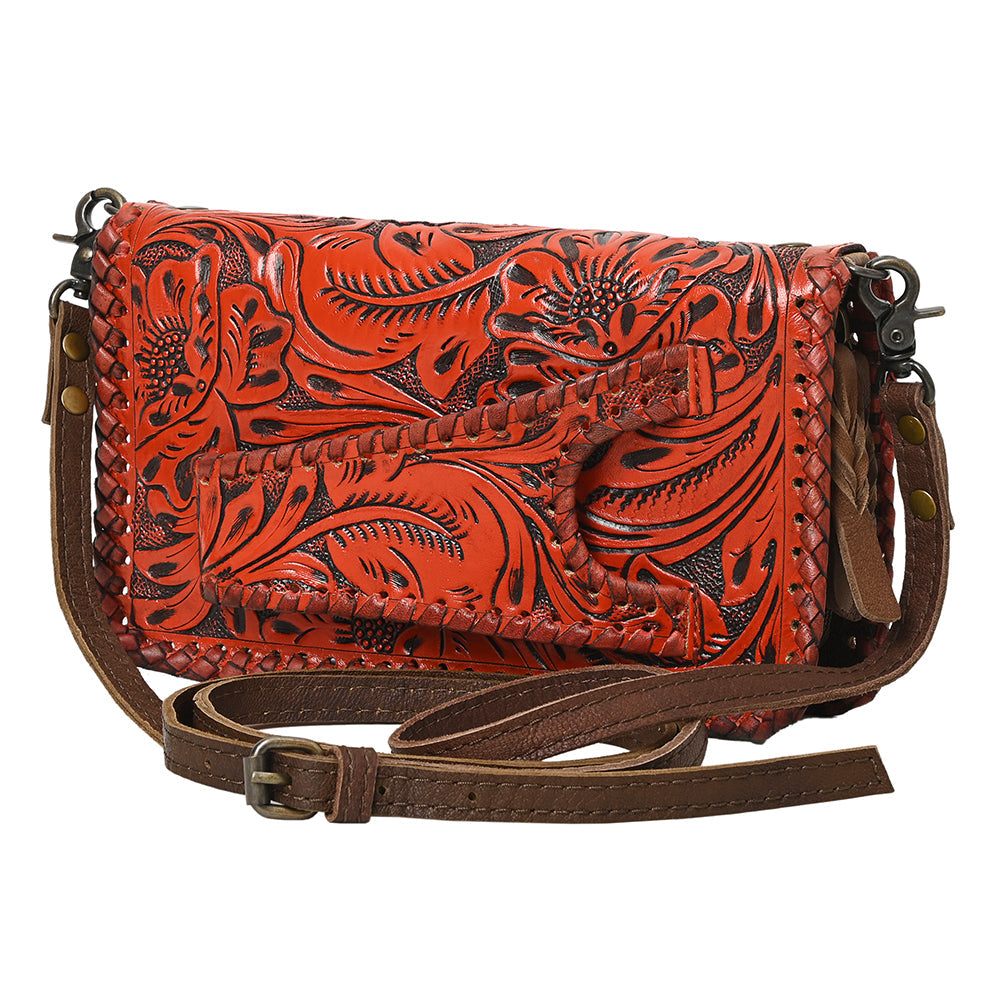 American Darling Clutch Hand Tooled Genuine Leather