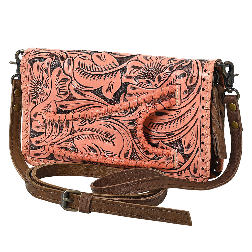 American Darling Clutch Hand Tooled Genuine Leather