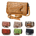 American Darling Clutch Hand Tooled Genuine Leather