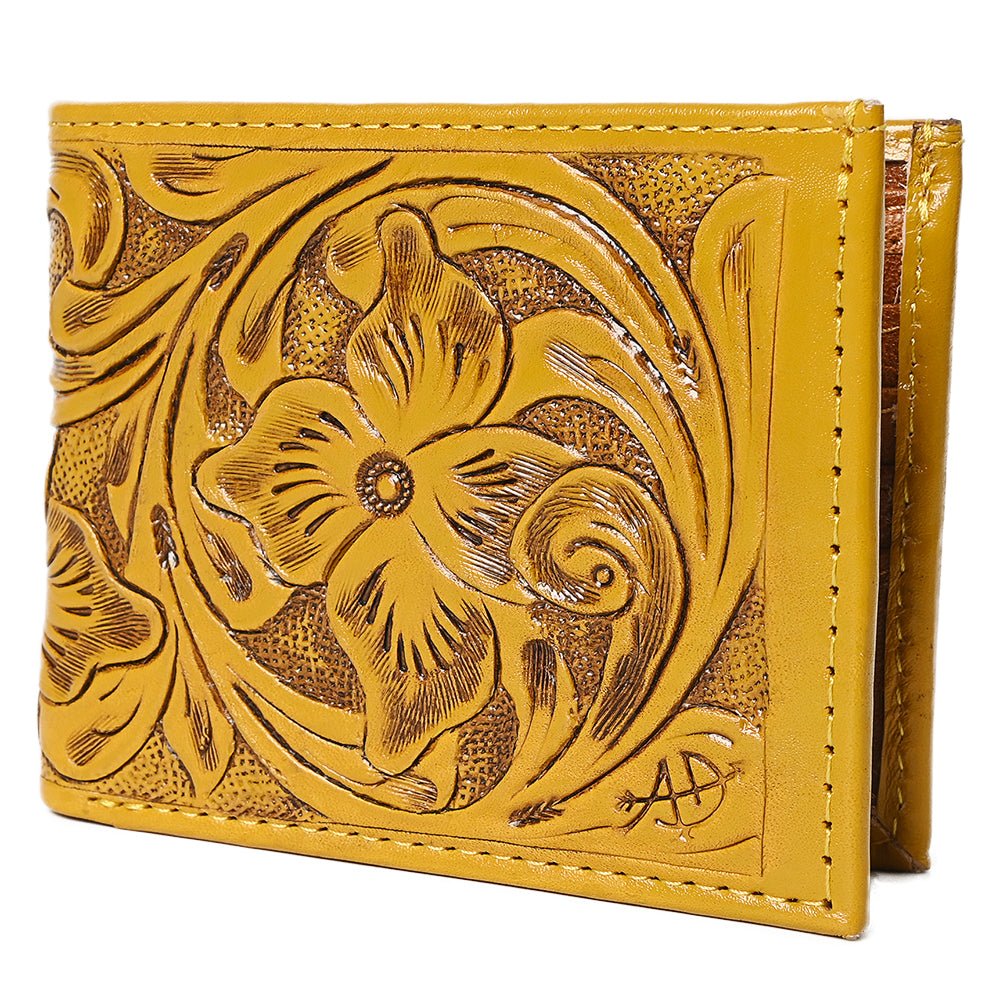 American Darling Wallet Hand Tooled Genuine Leather