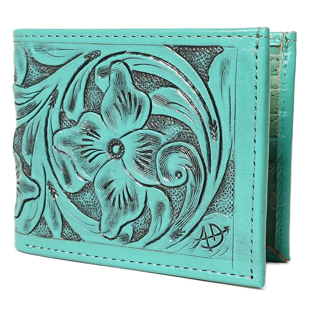 American Darling Wallet Hand Tooled Genuine Leather