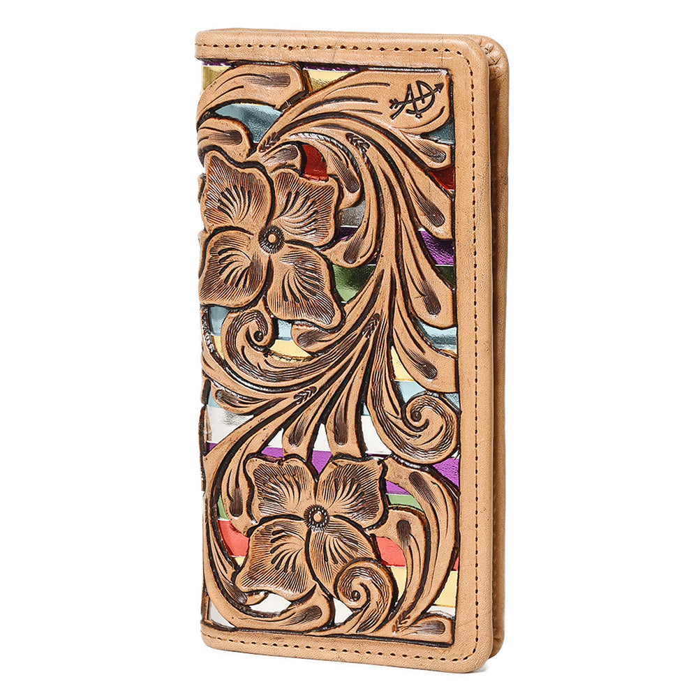 American Darling Wallet Hand Tooled Genuine Leather