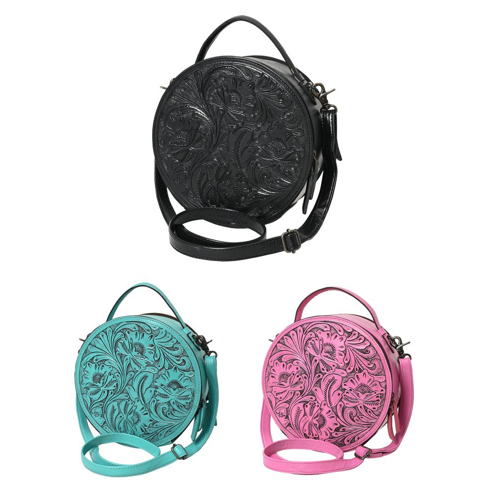 American Darling Canteen Hand Tooled Genuine Leather