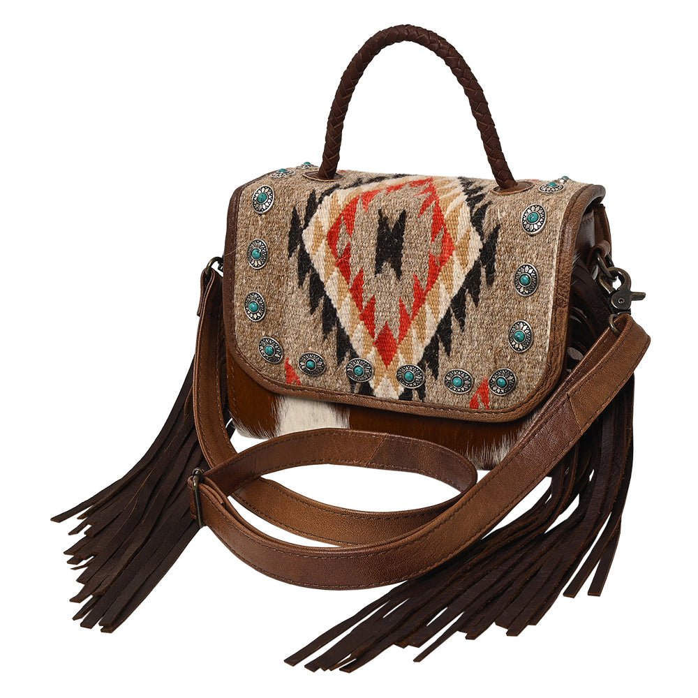 American Darling Briefcase Saddle Blanket Hair-On Genuine Leather