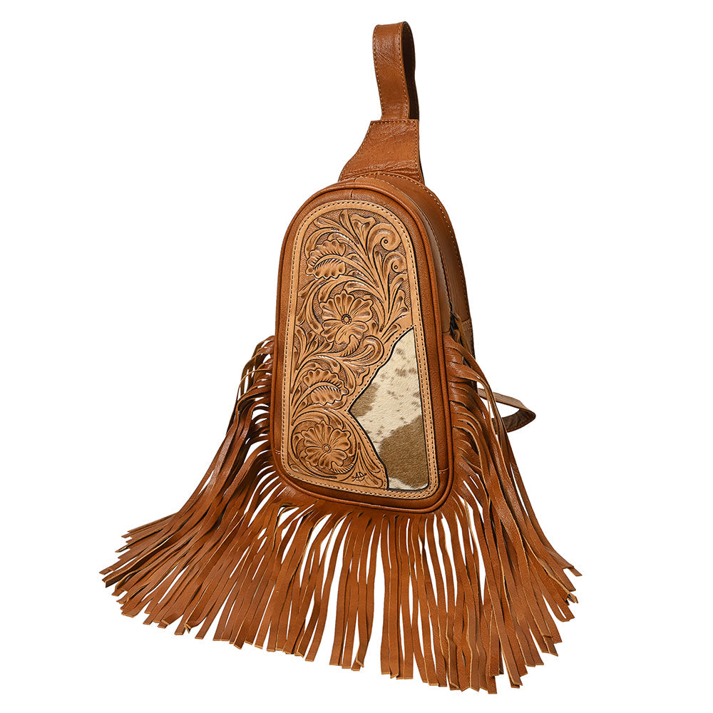 American Darling Crossbody Hand Tooled Genuine Leather