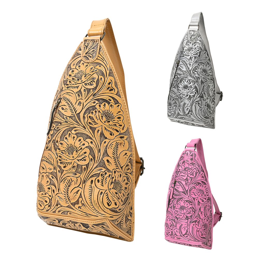 American Darling Sling Hand Tooled Genuine Leather