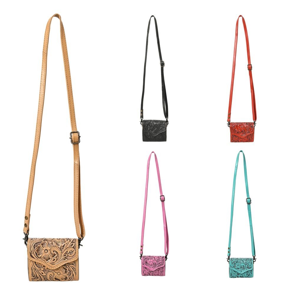 American Darling Wallet Hand Tooled Genuine Leather