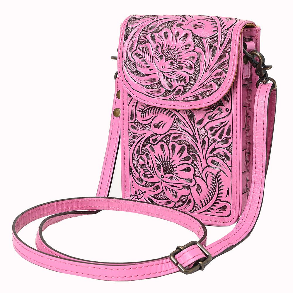 American Darling Cell Phone Holder Hand Tooled Genuine Leather