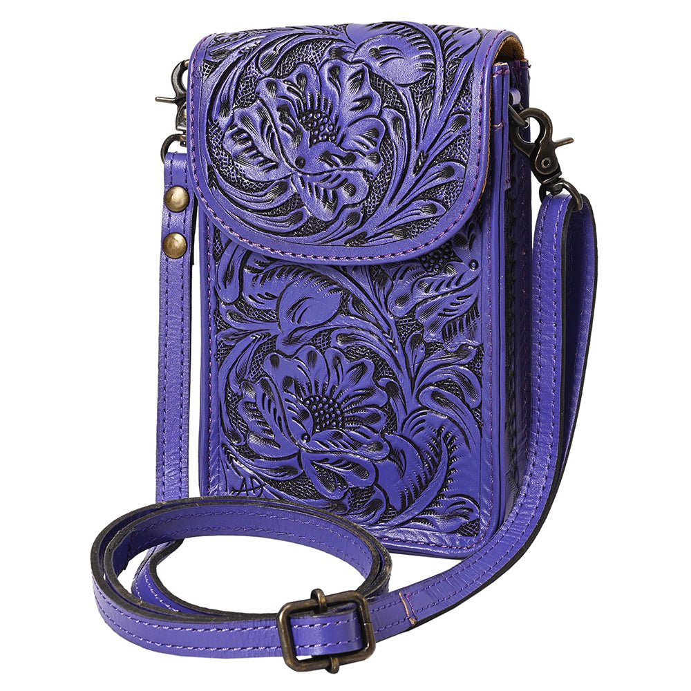 American Darling Cell Phone Holder Hand Tooled Genuine Leather