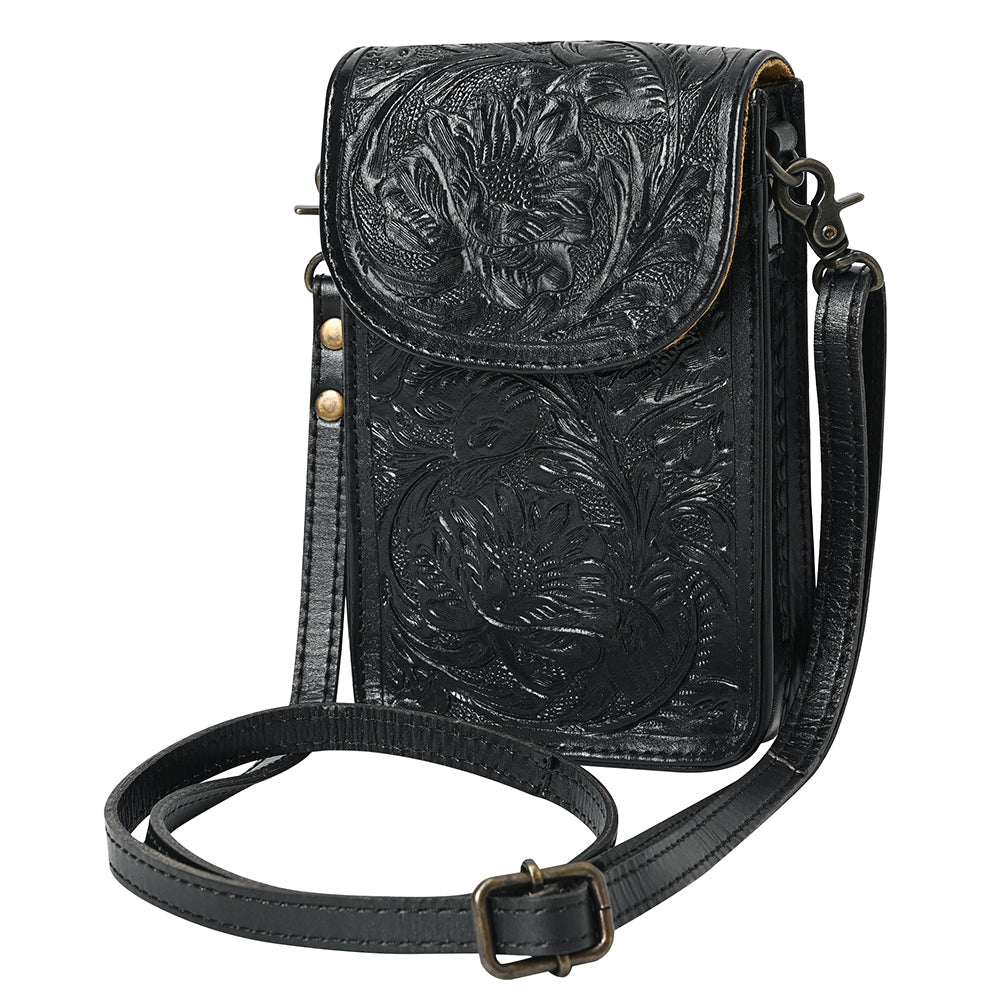 American Darling Cell Phone Holder Hand Tooled Genuine Leather