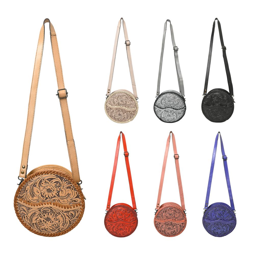 American Darling Canteen Hand Tooled Genuine Leather