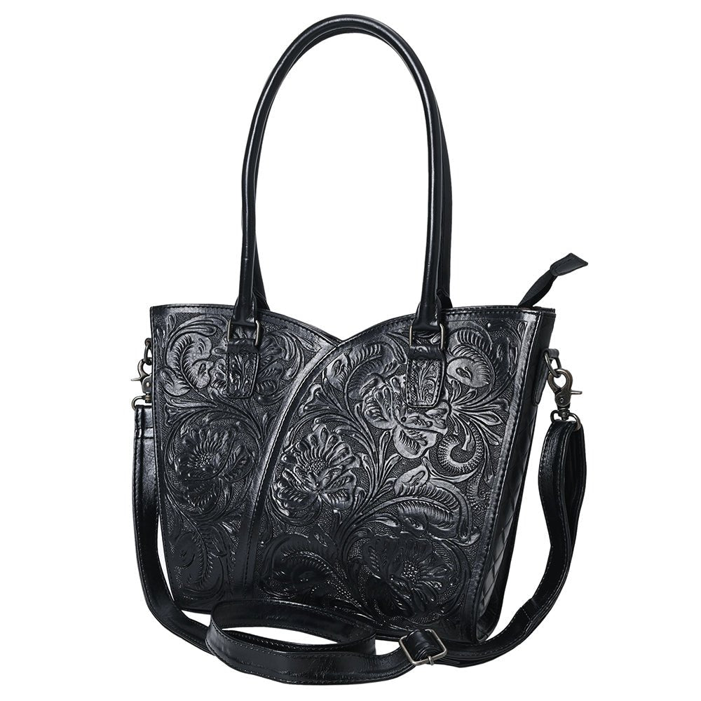 Tote Hand Tooled Genuine Leather