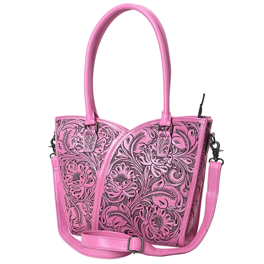 Tote Hand Tooled Genuine Leather
