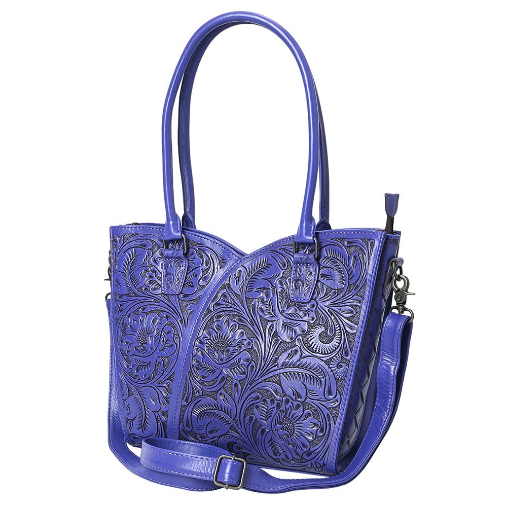 Tote Hand Tooled Genuine Leather