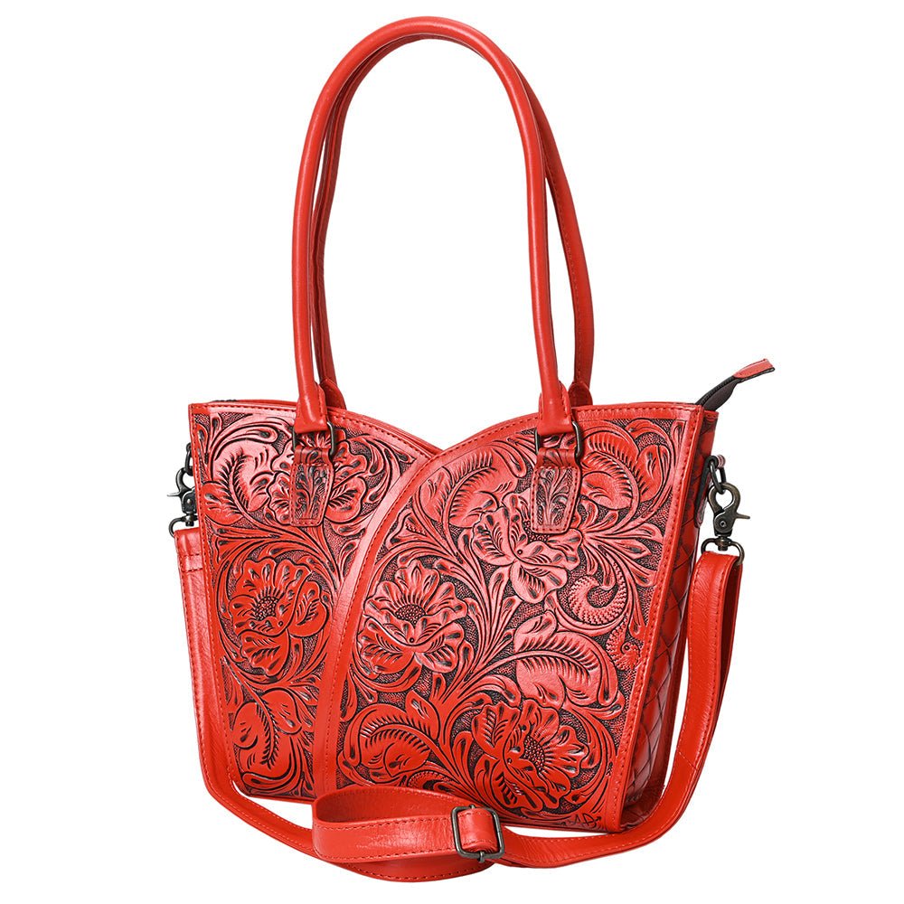 Tote Hand Tooled Genuine Leather