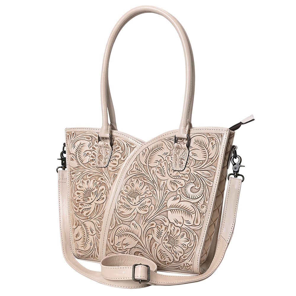Tote Hand Tooled Genuine Leather