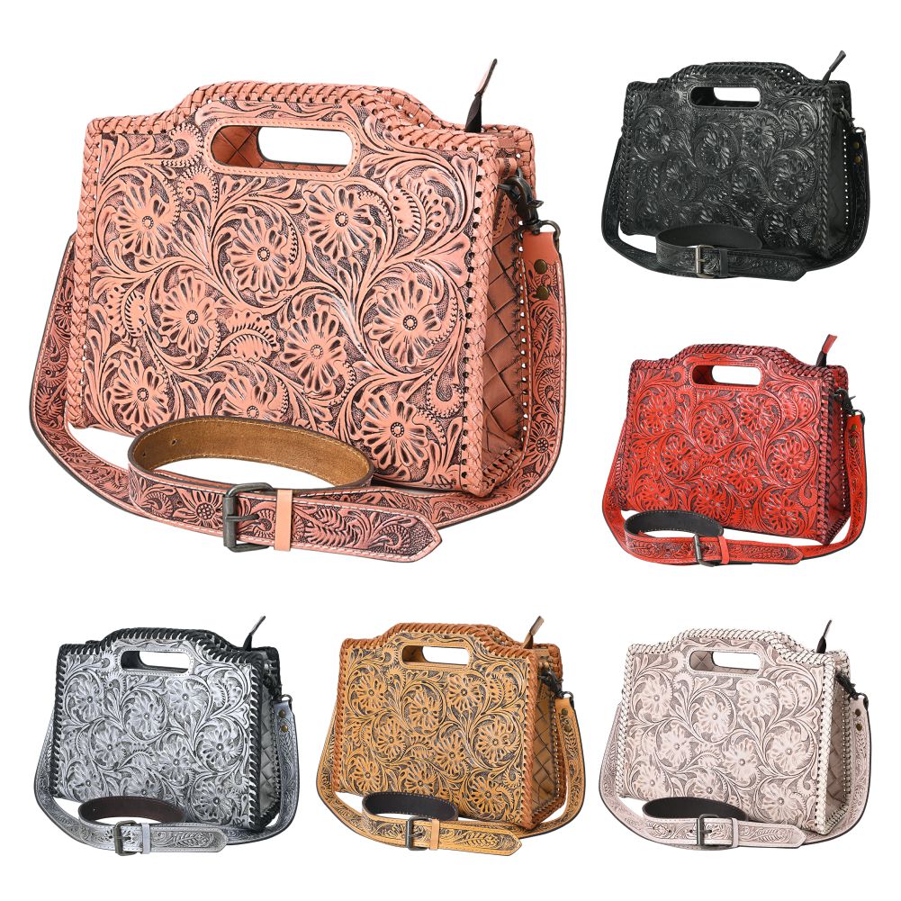 Clutch Hand Tooled Genuine Leather