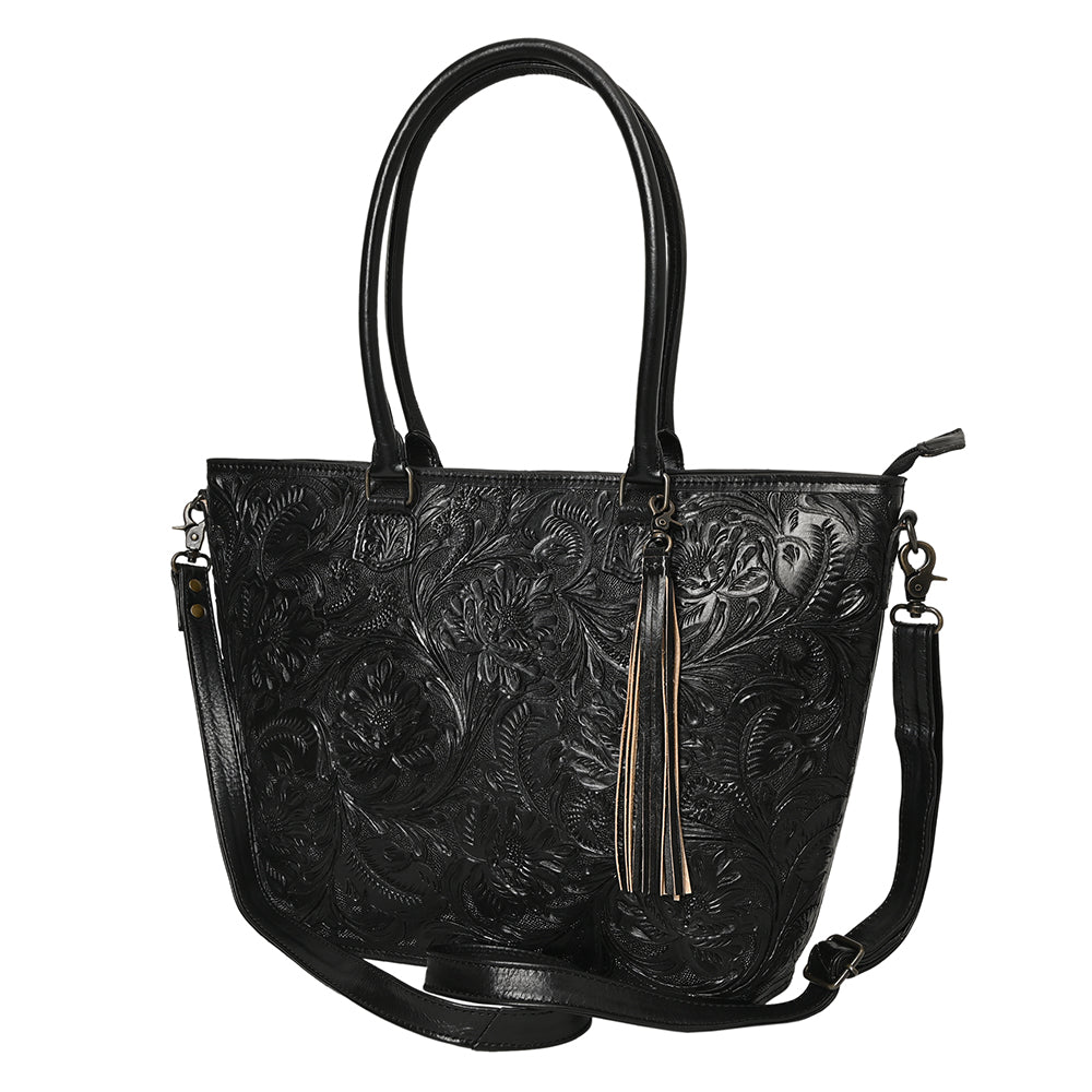 American Darling Tote Hand Tooled Genuine Leather