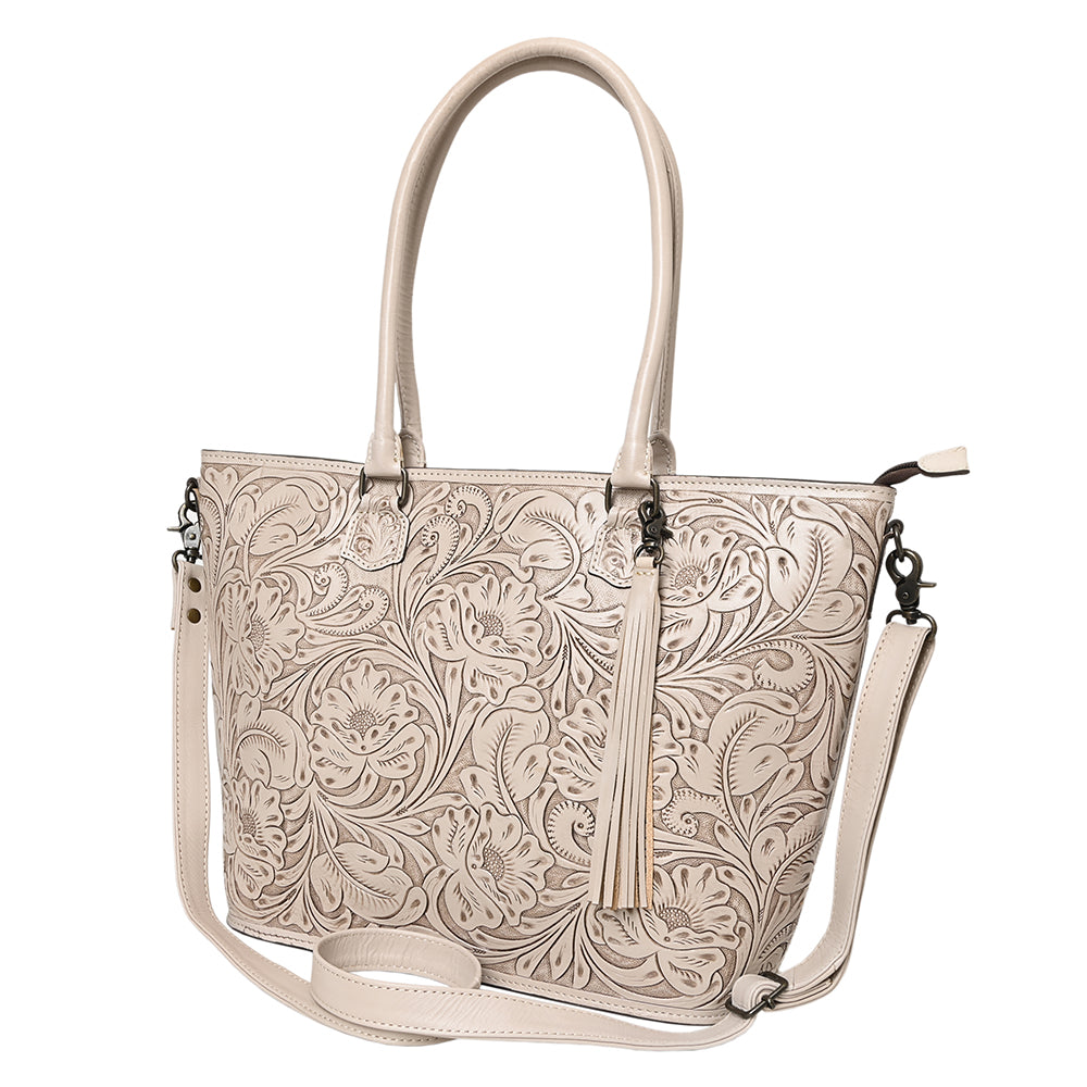 American Darling Tote Hand Tooled Genuine Leather